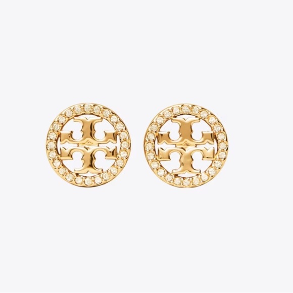 🫦Host Pick🪸Tory Burch Miller Pave Stud Earrings - Picture 1 of 3